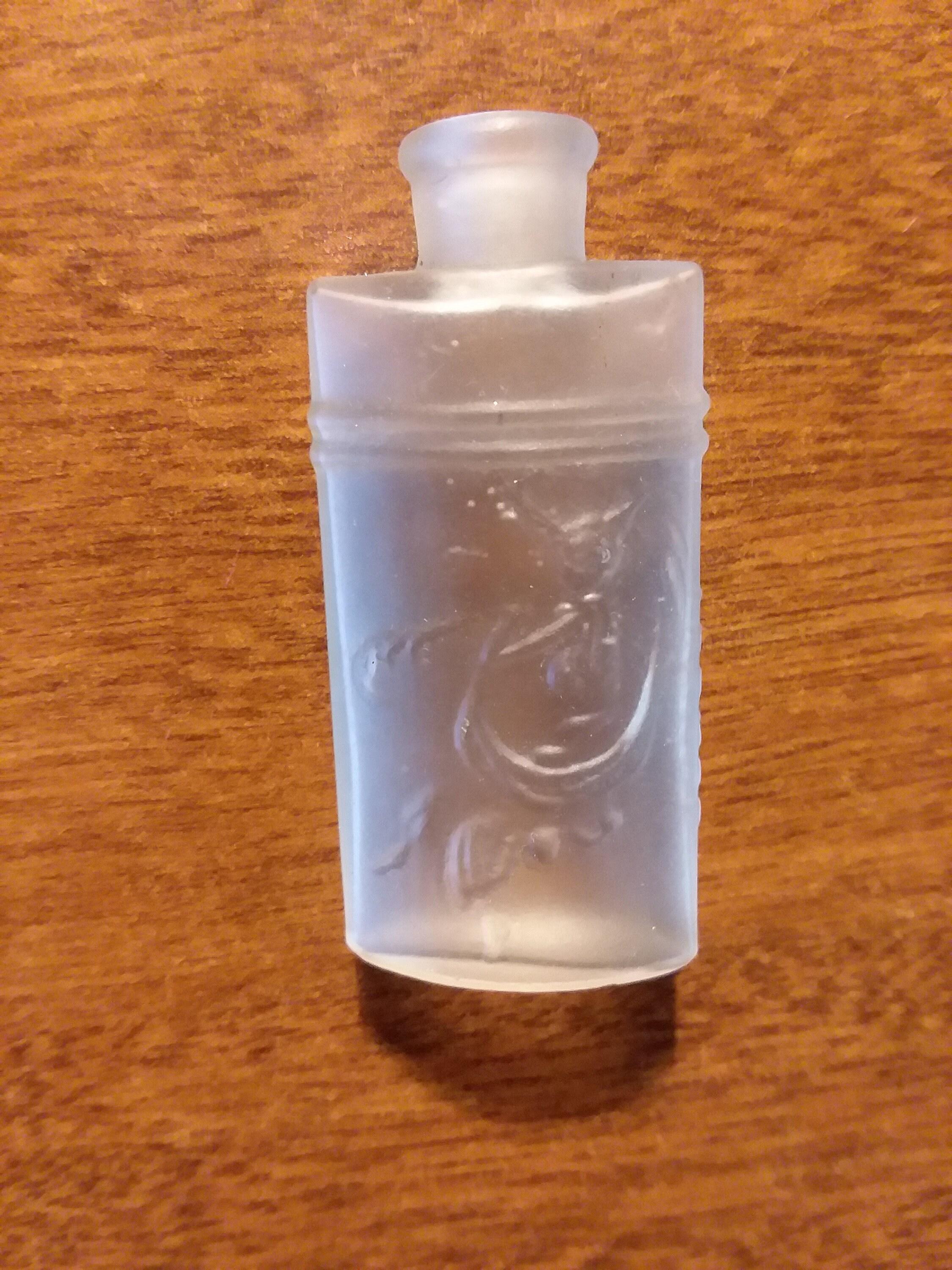 Download Antique Miniature Frosted Glass Bottle France Etsy