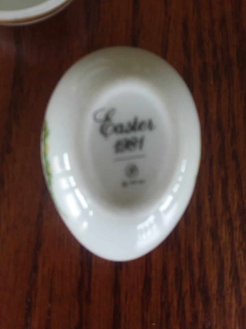 Vintage Franklin Porcelain Easter 1981 Trinket Box