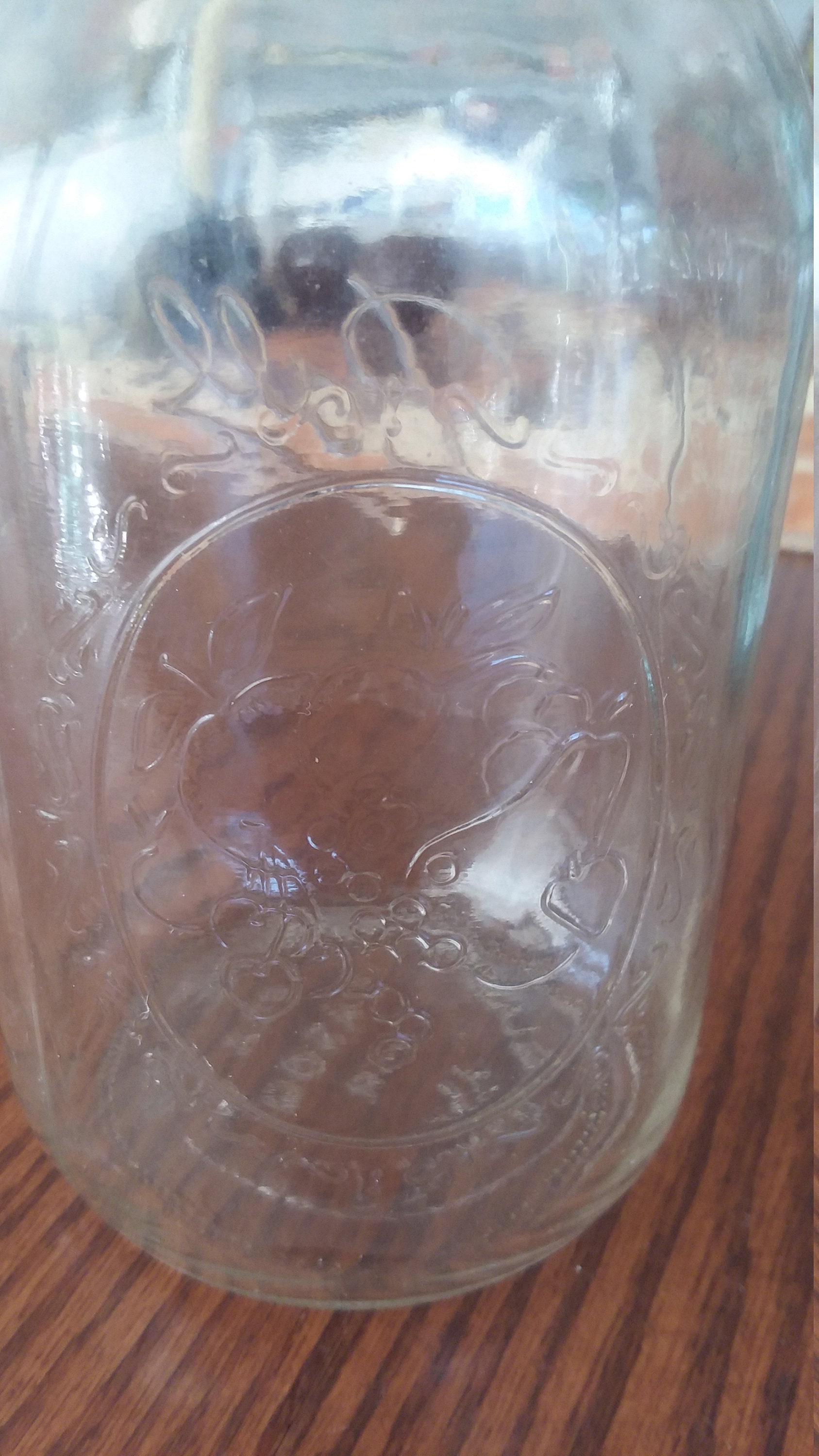 Ball Mason Sculptured Glass Quart Jar W/zinc Lid Embossed Etsy