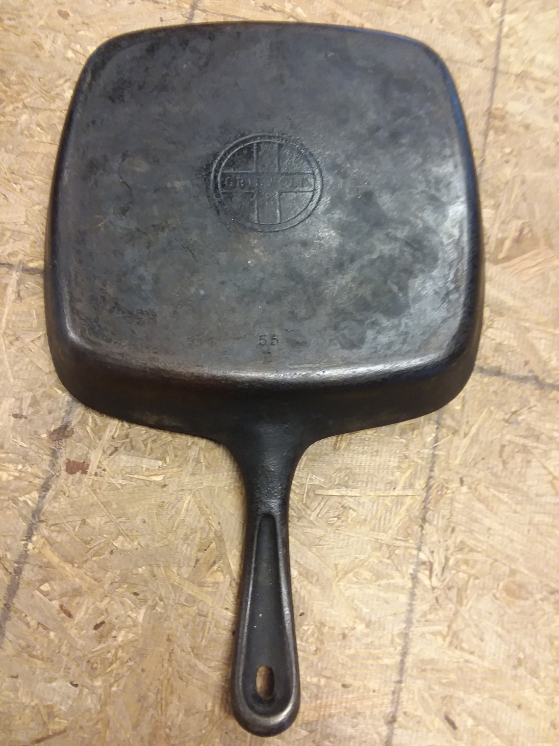 Griswold Square Cast Iron Skillet 55B Etsy