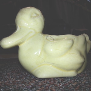 Yellow Duck Planter