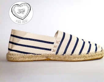 Espadrilles sailor stripes   Organic cotton  Alpargatas made in Spain