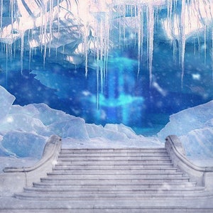 Digitale achtergrond Frozen Winter: mini-kerstsessie (JPG en PNG) afbeelding 2