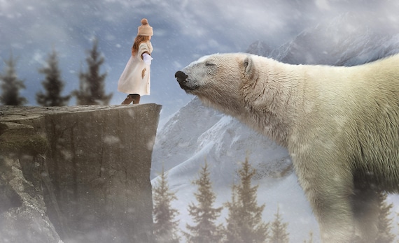 Polar Bear Digital Composite - Etsy