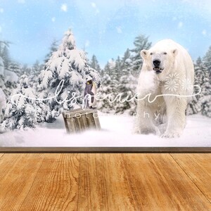 Polar Bear Digital Composite / Digital Background