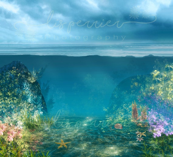 Underwater Digital Background | Etsy