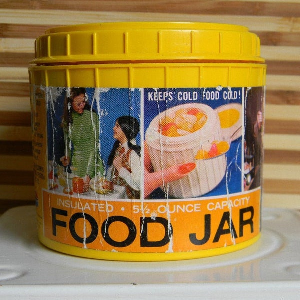 Vintage Amoco Gas Station Food Jar: Bee Plastics Insulated Container