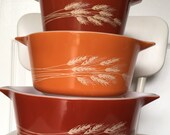 Pyrex Autumn Harvest Wheat Nesting Casserole bowl