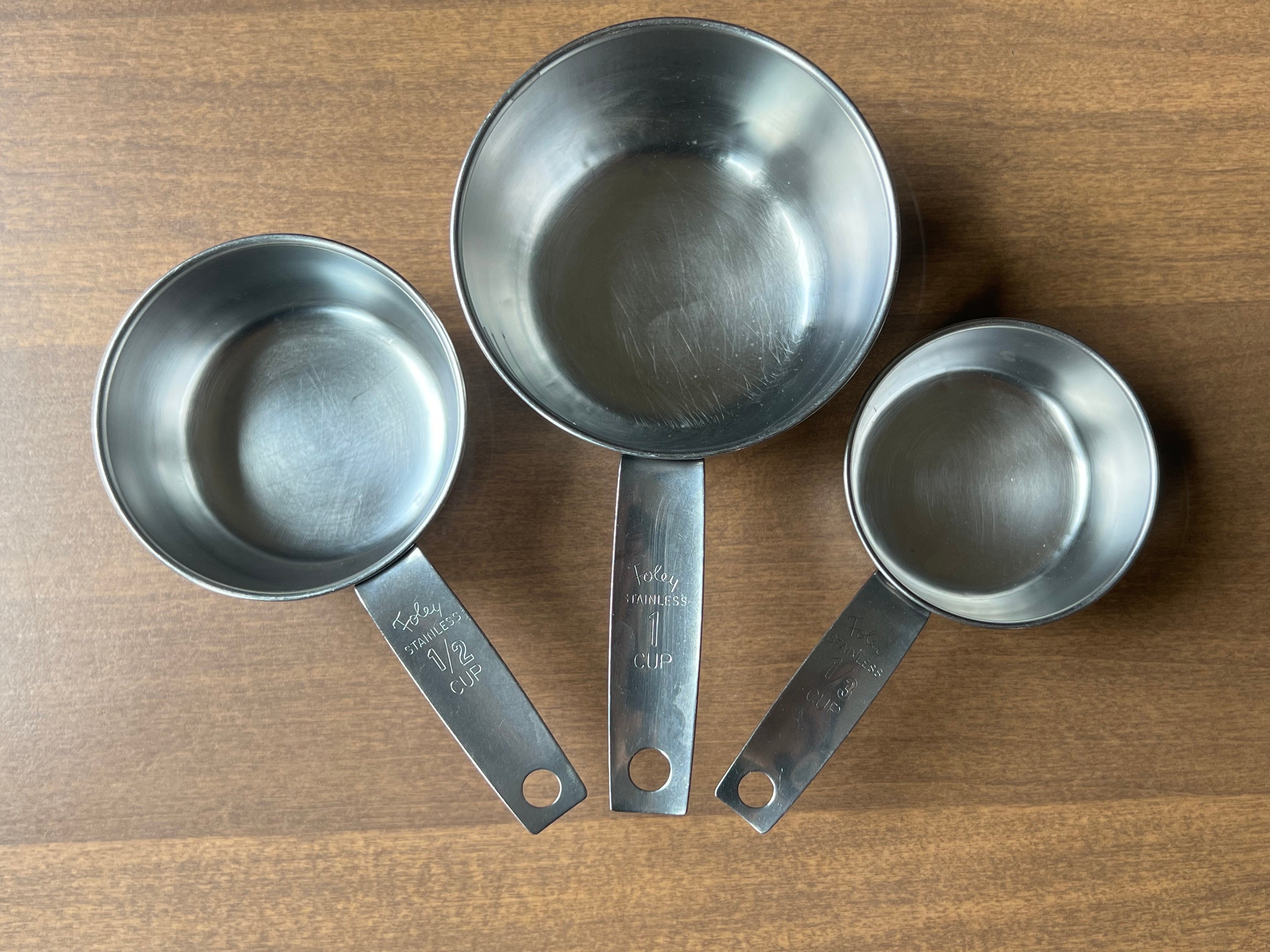 Vintage Foley Stainless Steel 1/2 Cup Measuring Cup Kitchen Equipment