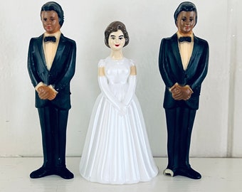 Vintage Brautjungfern und Groomsmen Cake Topper