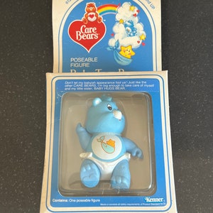 vintage Care Bear Baby Tugs Bear figurine articulée NIB tout neuf dans sa boîte 1984
