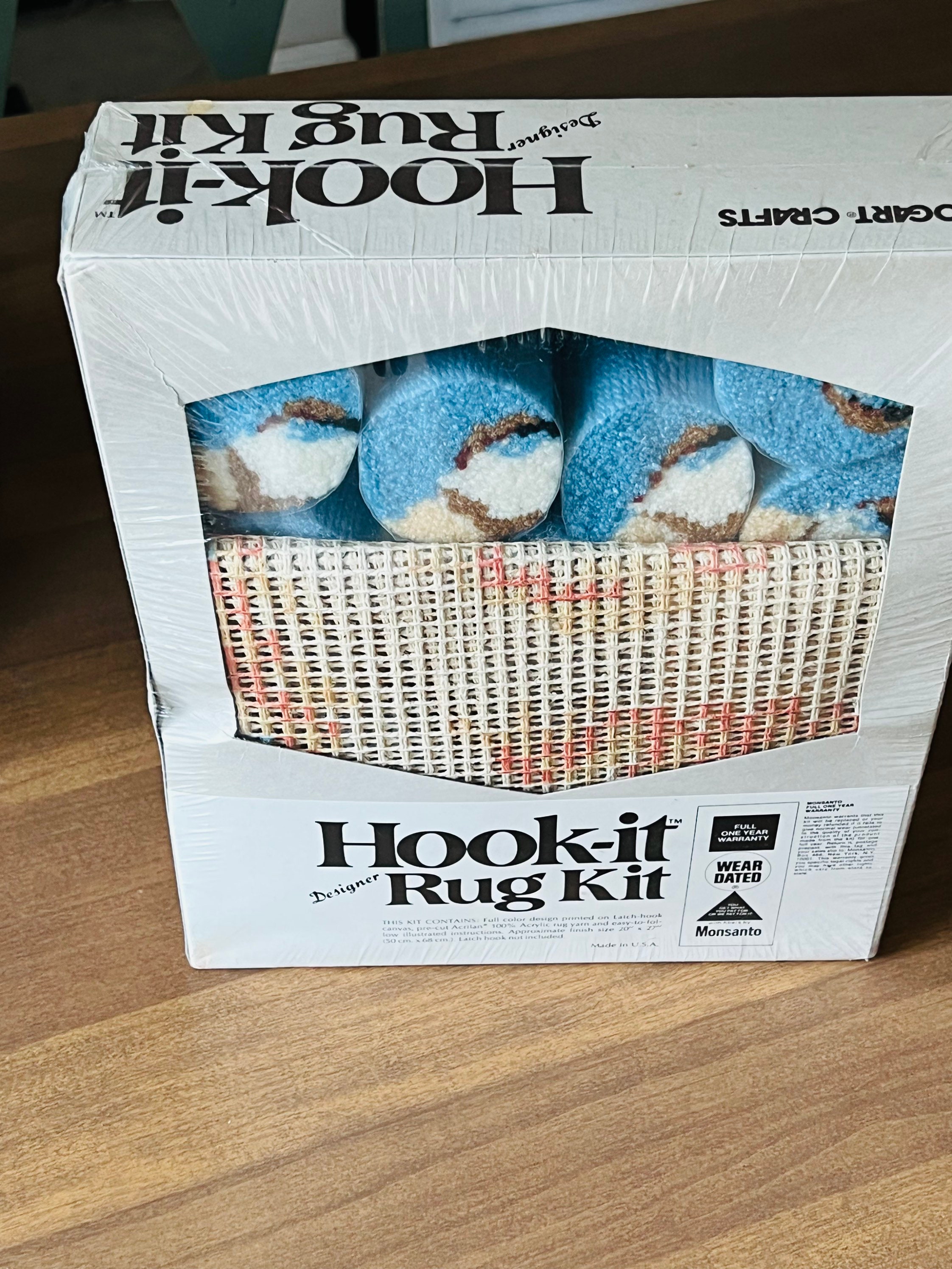 Vintage Latch Hook Vogart Hook-it Wall Hanging Rug Kit #432 'fluffy ...