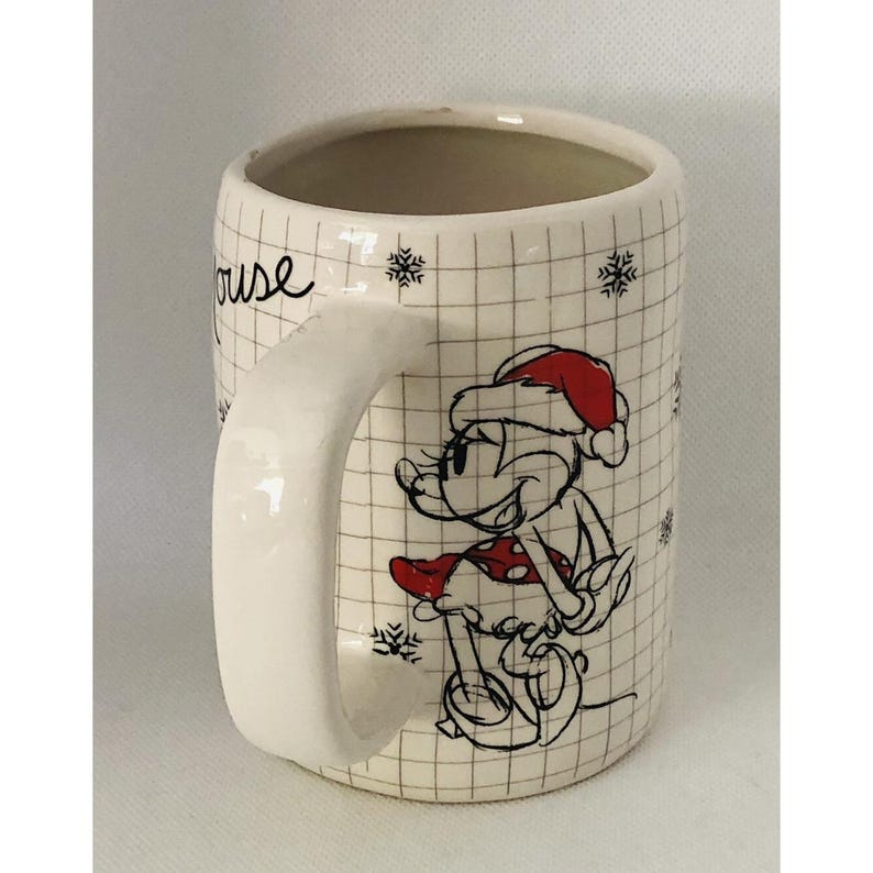 Minnie Maus Kaffeebecher Disney Sketch Book Nikolausmütze Teetasse Weihnachtsbecher Bild 4