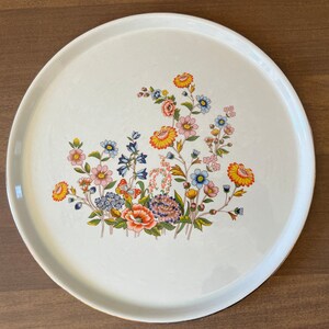 Vintage High Tea 11" Hostess Platter Floral Cottage Robinson Design Japan