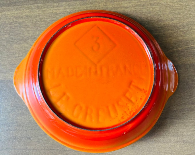 Flame Orange 3 Le Creuset Round Gratin Baker Baking Pan Dish Ramekin