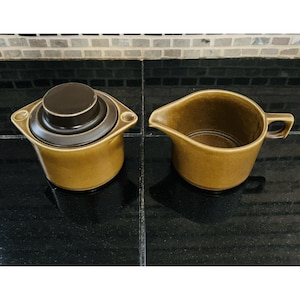 Vintage Irish Fine Earthenware MCM Sugar and Creamer by Celtic Limerick Pottery