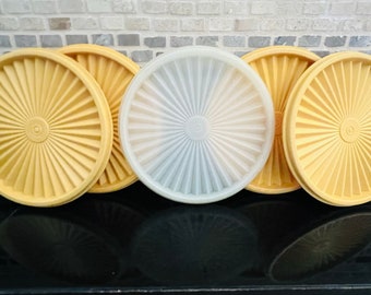 Vintage Servalier Tupperware Replacement Lid # 808 Yellow Or Clear Your CHOICE