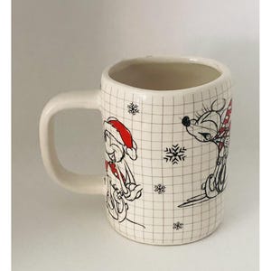 Minnie Maus Kaffeebecher Disney Sketch Book Nikolausmütze Teetasse Weihnachtsbecher Bild 2