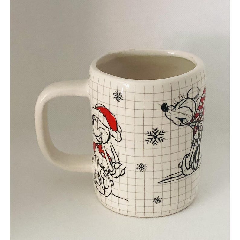 Minnie Maus Kaffeebecher Disney Sketch Book Nikolausmütze Teetasse Weihnachtsbecher Bild 2