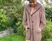 Rare motoluxe astrakhan 1950s swing coat