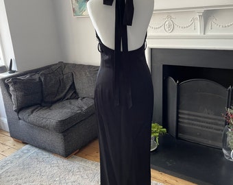 Black 1990s Philosphy di Alberta Ferretti maxi dress ON SALE, reduced to 100 pounds sterling