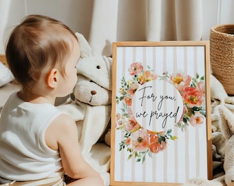 Floral Girl Nursery Print: Feminine Wall Art (11x14 Digital Download)