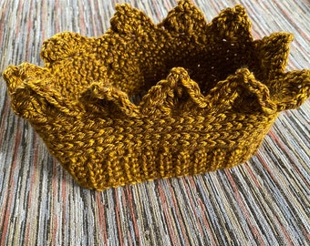 Adult-Size Crochet Crown Ear Warmer