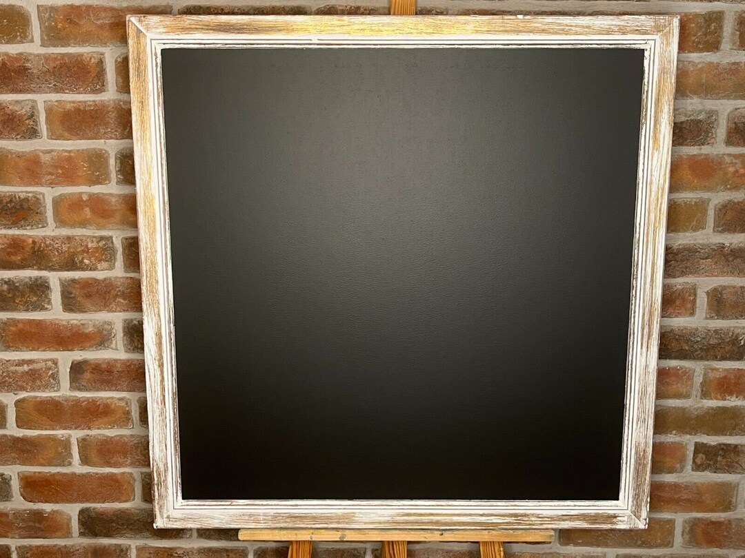 Extra Large Ornate Vintage Distressed White Frame Blackboard Etsy