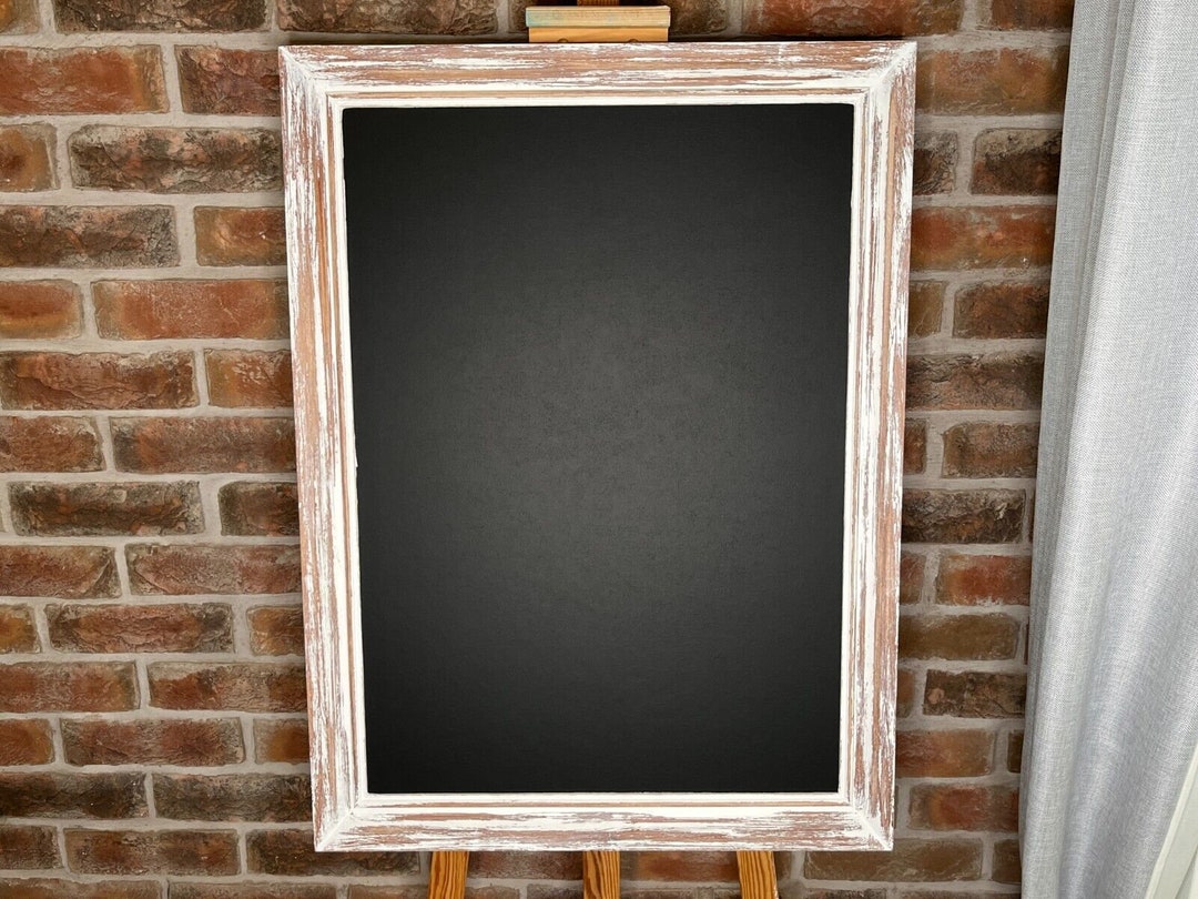 Extra Large Ornate Vintage Distressed White Frame Blackboard Etsy UK