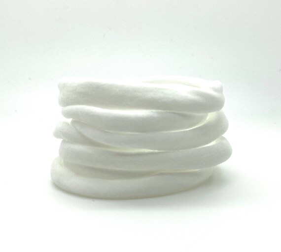white nylon headbands