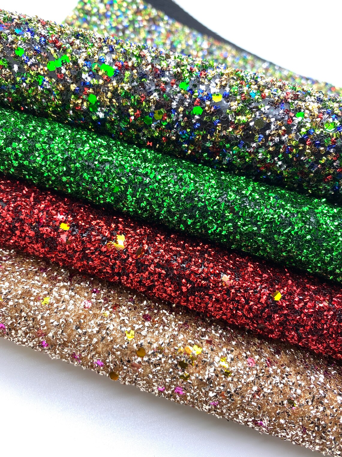 TINSEL FABRIC SHEET Chunky Glitter Sheet Bow Making Etsy