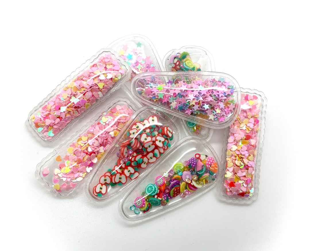 SHAKER HAIR CLIP Sparkle Snap Clips Shaker Cover Snap Bow Etsy