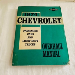 SALE****Vintage 1974 Chevrolet Service Manual for Passenger Cars and Light Duty Trucks