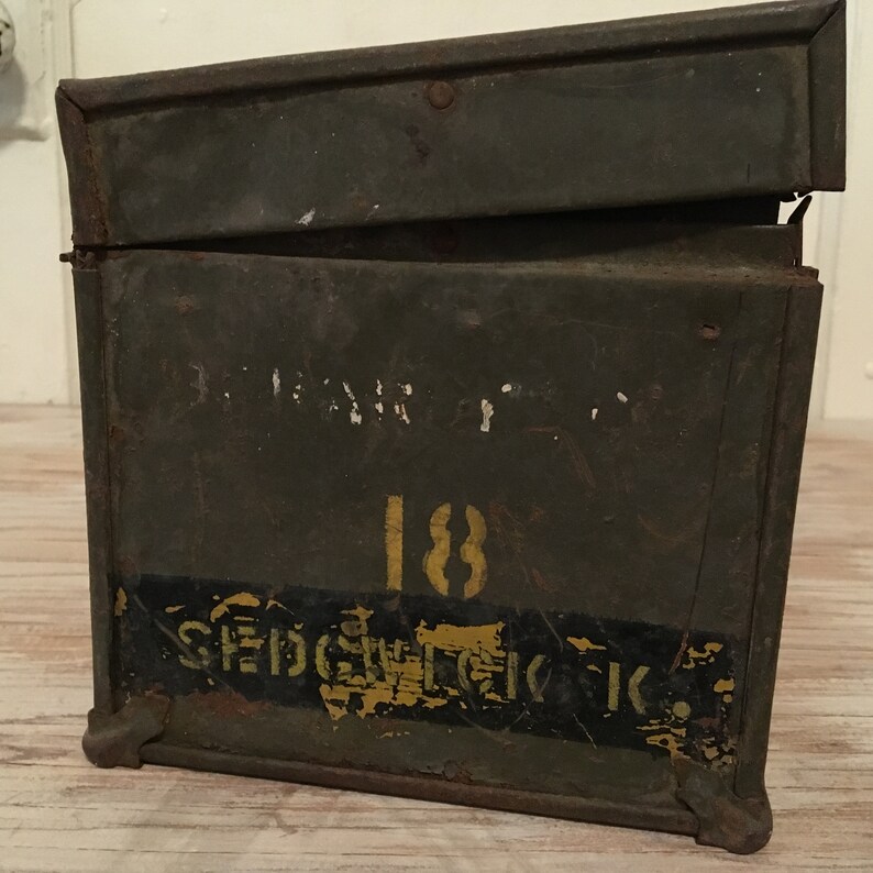 BIG SALE****Vintage Metal Old Rusty Toolbox