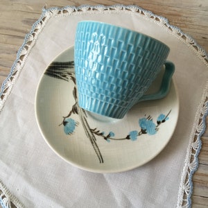 Vintage Mid Century  Red Wing Pottery Teac Cup w/ Matching Saucer &quot;Driftwood&quot;