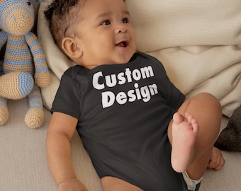 Custom Infant onesie Personalized Toddler shirt Custom Text Shirt Youth Personalized Baby Onesie Personalized Kid Shirt Custom Logo T-Shirts
