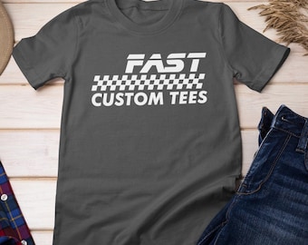 Personalized Text T-Shirt: Custom Matching Couple or Logo Tee