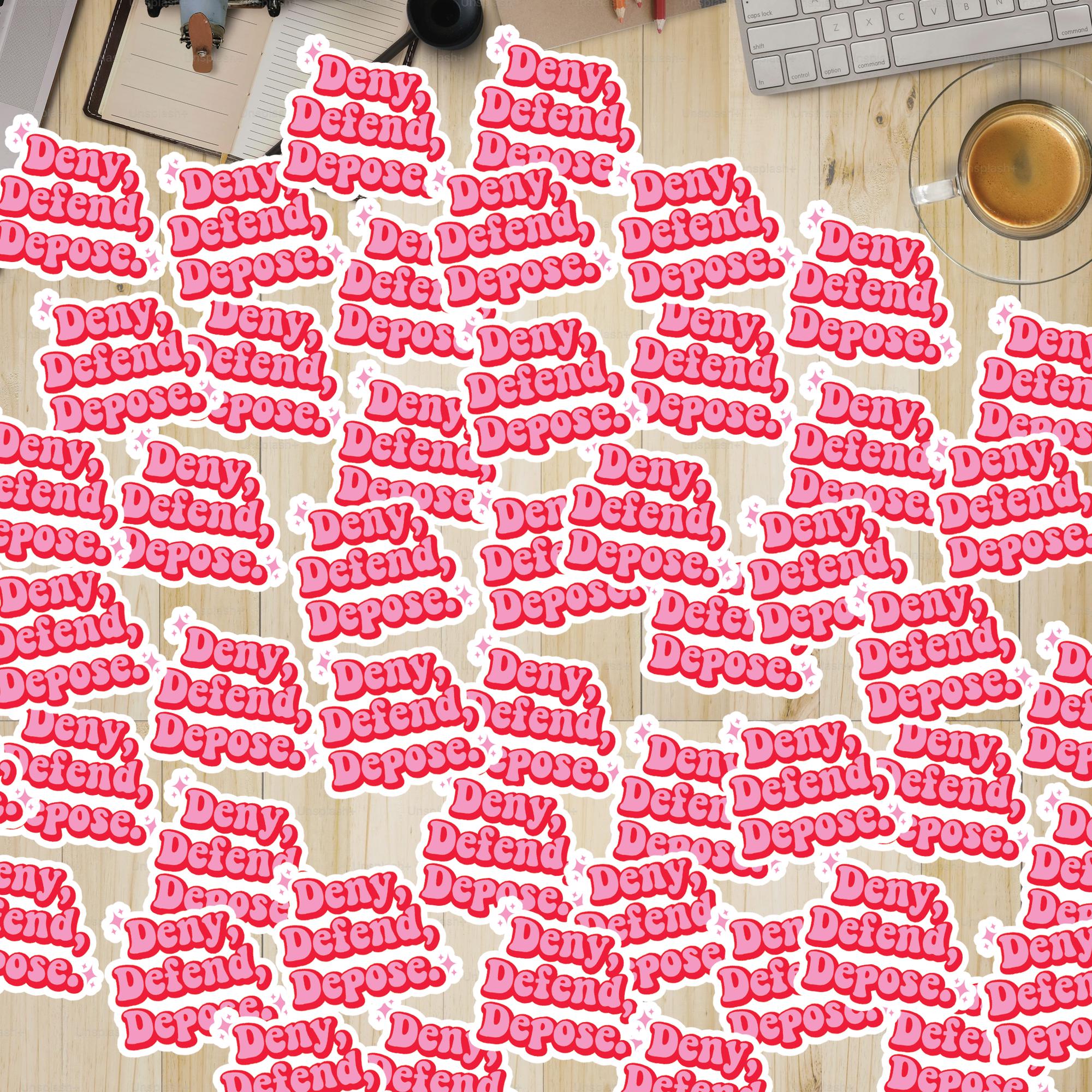 Reforms Stickers 100 Pc Deny Defend Depose Sticker Pack Healthcare Reform Human Rights ...