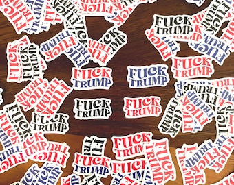 100 Stück Anti Trump Aufkleber Pack F * ck Trump Aufkleber Anti Faschistisch Anti Rassistisch Anti Vergewaltiger Aufkleber Feministischer Feminismus Aufkleber