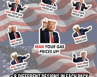 100 Stück IRAN Ihre Gaspreise bis Aufkleber 100% I did that trump sticker Anti Trump Stickers Trump Tankstelle Aufkleber Trump Inspiration Sticker