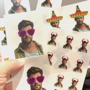 Custom Face Sticker Sheet DIY Party Favors Custom Sticker pack Birthday gift funny Bachelorette party decoration Wedding party decoration