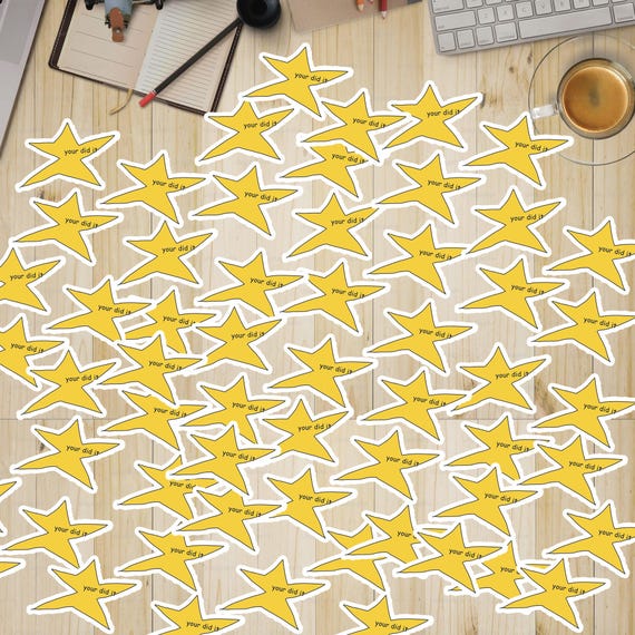 100 pc Your Did It Star meme sticker pack Funny Meme Stickers Good job sticker for teachers classroom stickers