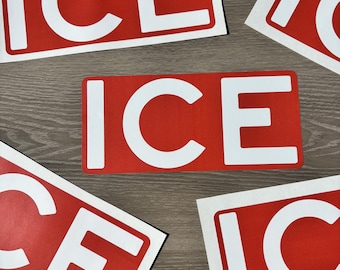 Jumbo Stop Sign Anti ICE sticker pack Abolish ICE Anti Racist stickers Chinga La Migra No one is illegal F*ck Ice sticker Anti nazi