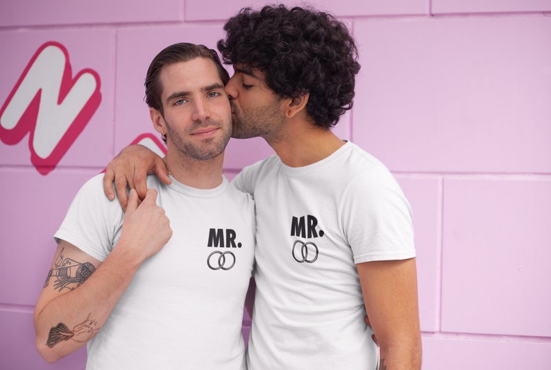 Gay Wedding Gay Engagement shirts Gay Wedding Ideas Gay Boyfriends shirt Gay Couple shirt Gay Marriage shirt Gay wedding gift image 1