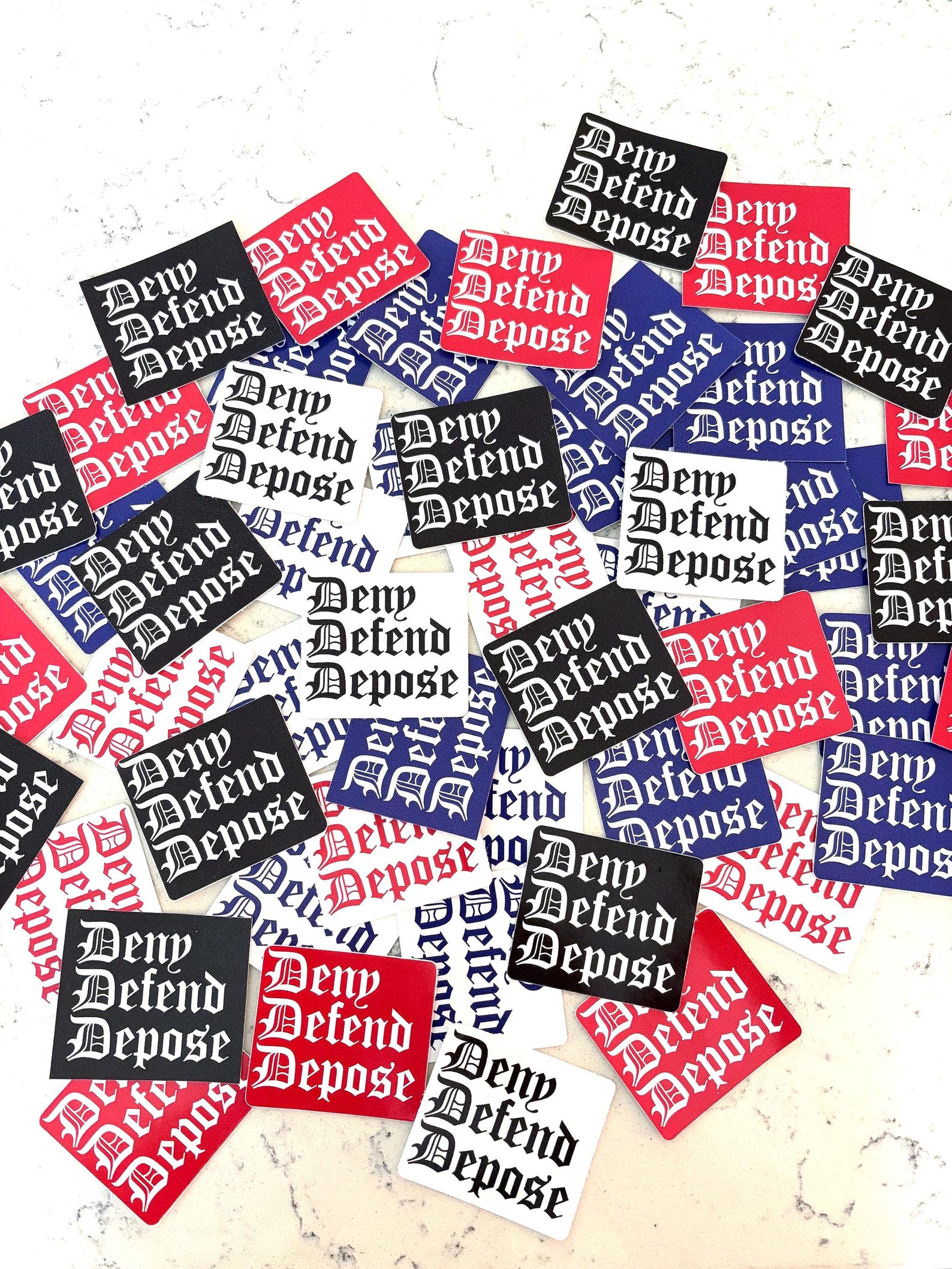 Reforms Stickers 50 Pc Deny Defend Depose Sticker Pack Healthcare Reform Human Rights ...