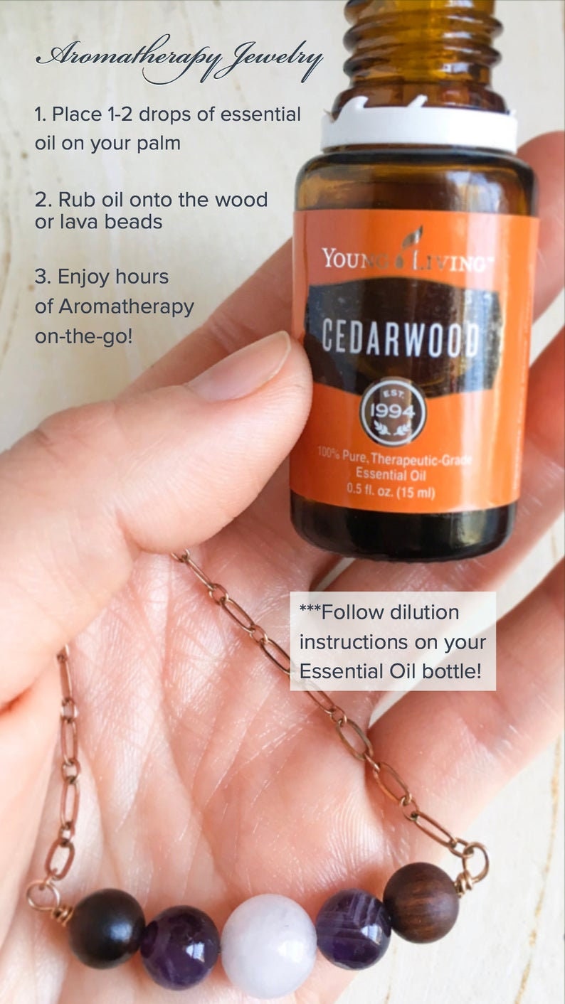 Calming Essential Oil Bracelet Anxiety Relief Bracelet Etsy