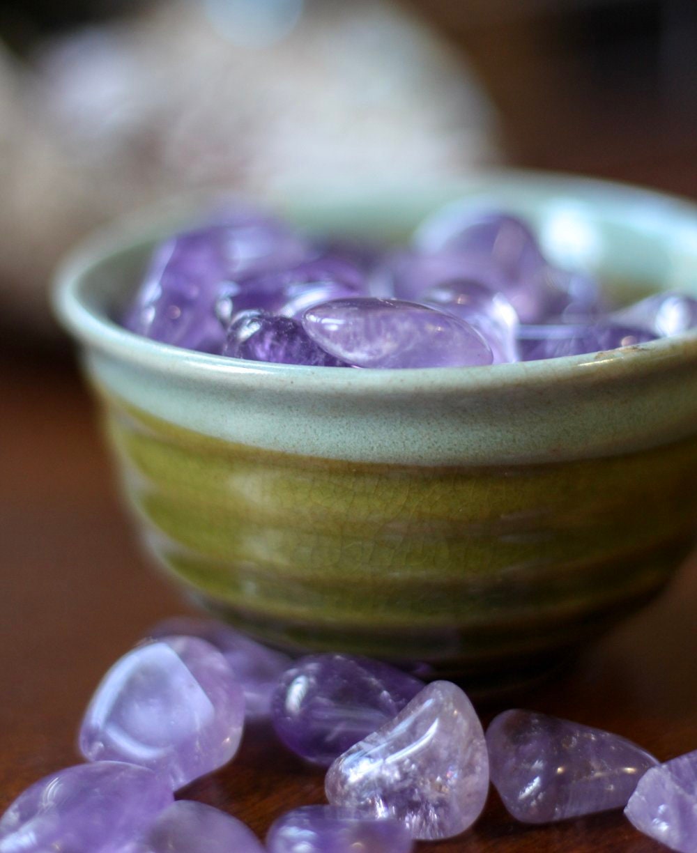 Amethyst Medium Tumbled Stone Meditation Crystal Reiki | Etsy