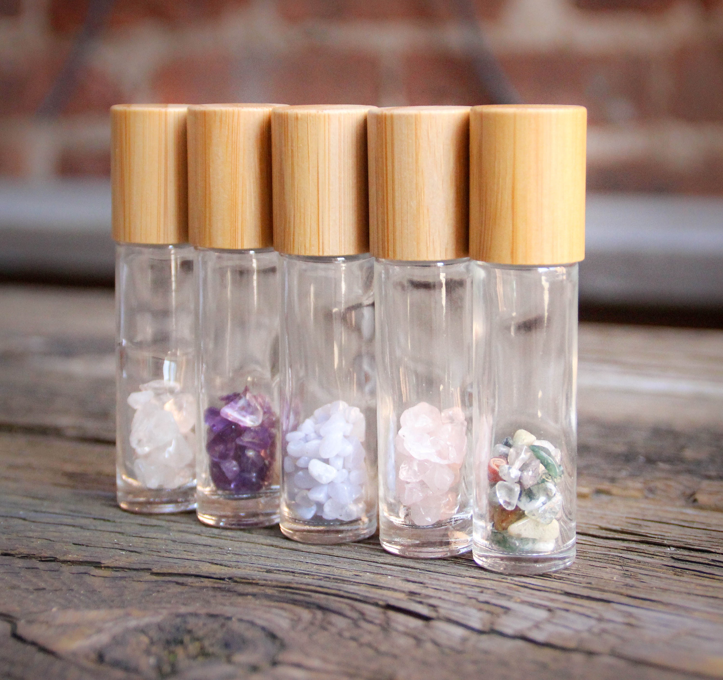 Crystal Infused Roller Ball Bottle Essential Oil Roller Etsy