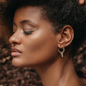 Vergoldete Messing Tribal Creolen, Berber Schmuck