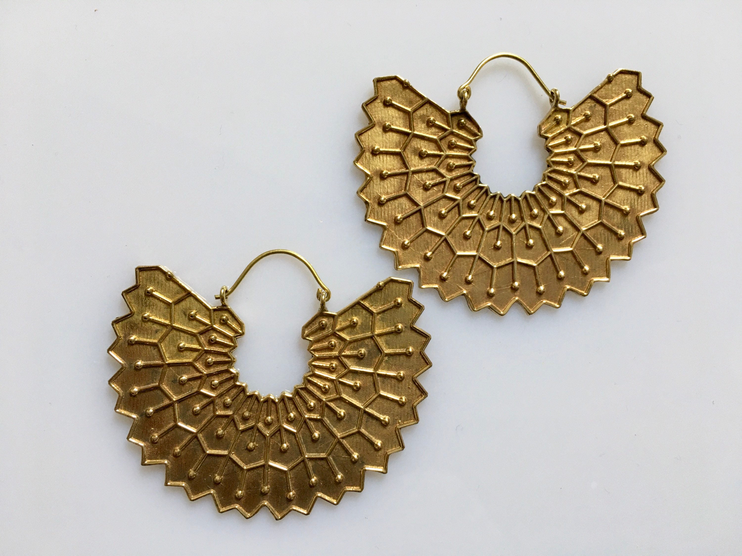 large tribal hoop earrings